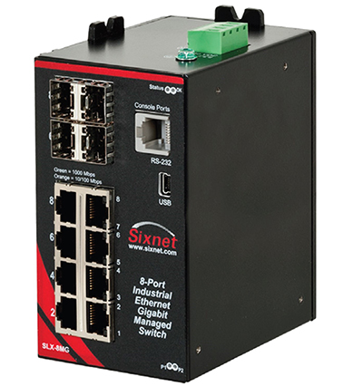 Image of Red Lion SLX-8MG-1 managed Gigabit Ethernet switch