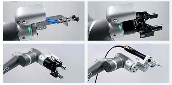 Image of cobot end-effectors can be easily switched for any task