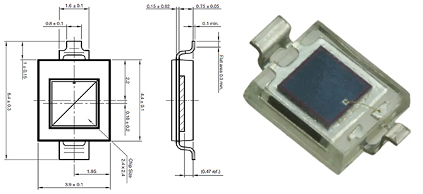 Image of Vishay VBP104SR is a PIN photodiode (click to enlarge)