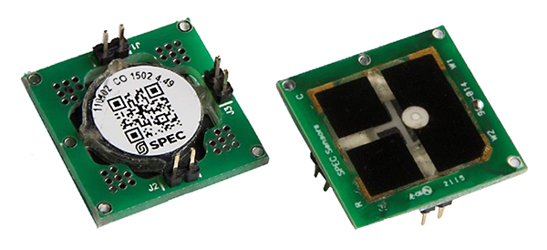 Imagen del sensor de gas amperométrico serigrafiado de Spec Sensors