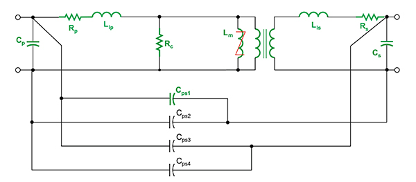 Diagram of other transformer capacitances