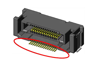 Image of side-mount connector from the JAE Electronics MA01 series