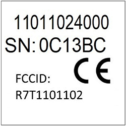 Image of Example of an ID label appended to the Würth Elektronik Setebos-I module