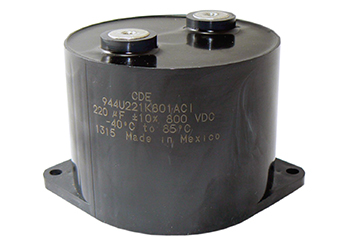 Image of Cornell Dubilier Electronics screw connections of 944U film capacitors