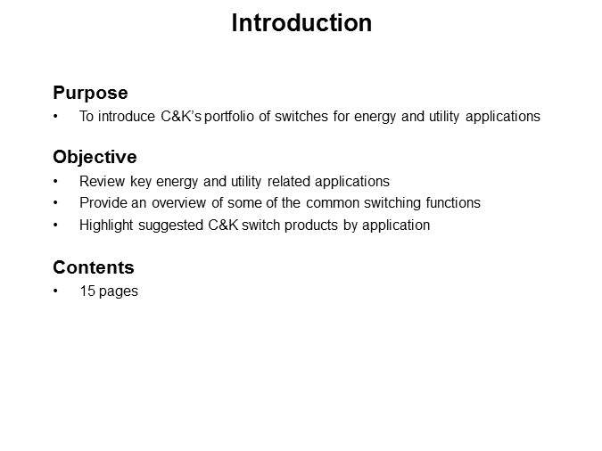 Energy and Utility Applications Slide 1