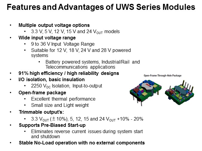 Features and Advantages of UWS Series Modules