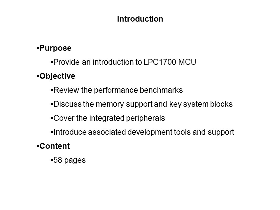 LPC1700 Microcontroller Slide 1