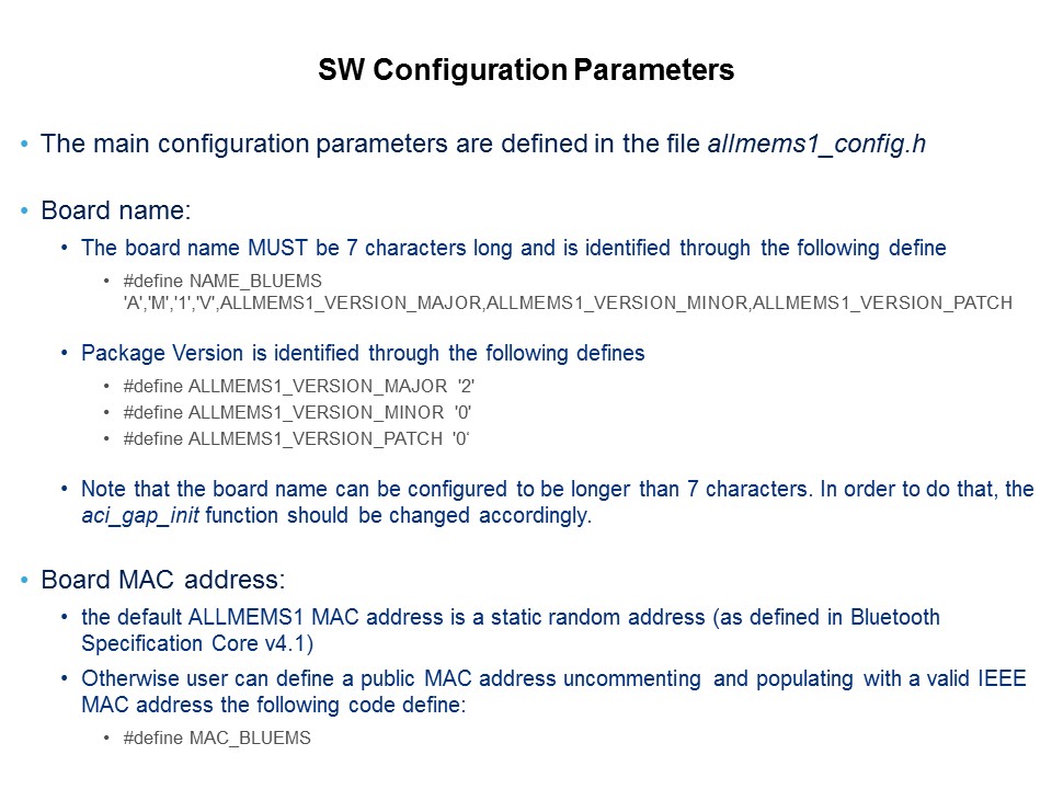 sw config para