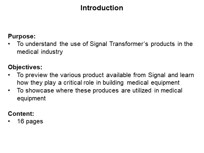Image of Signal Transformers Medical Safety Transformers for Power Isolation - Introduction
