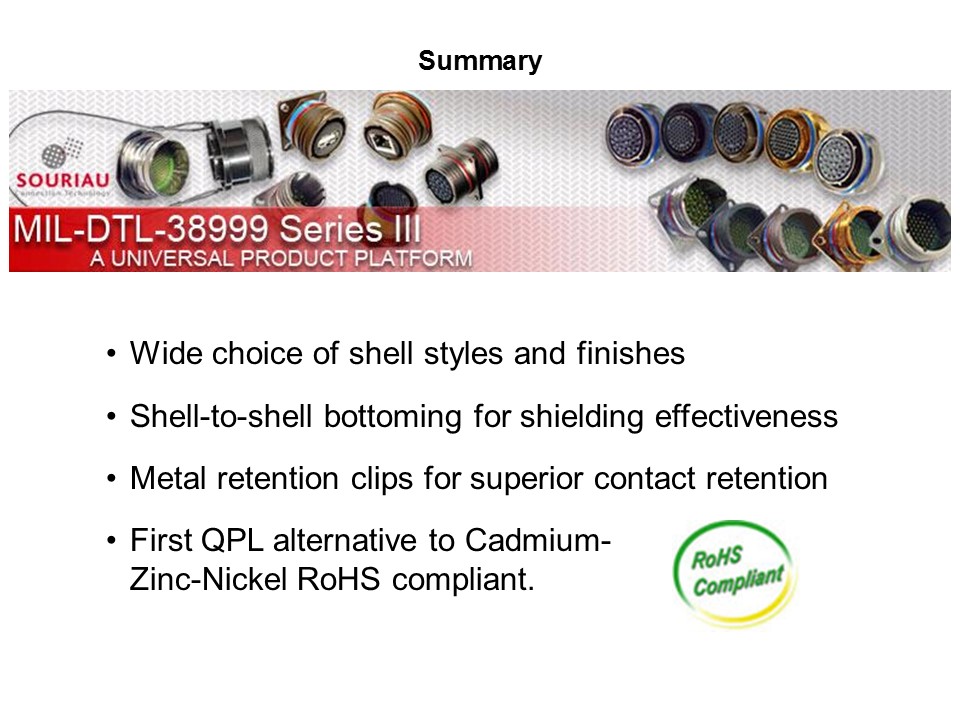 Mil-DTL-38999 Circular Connectors Slide 9