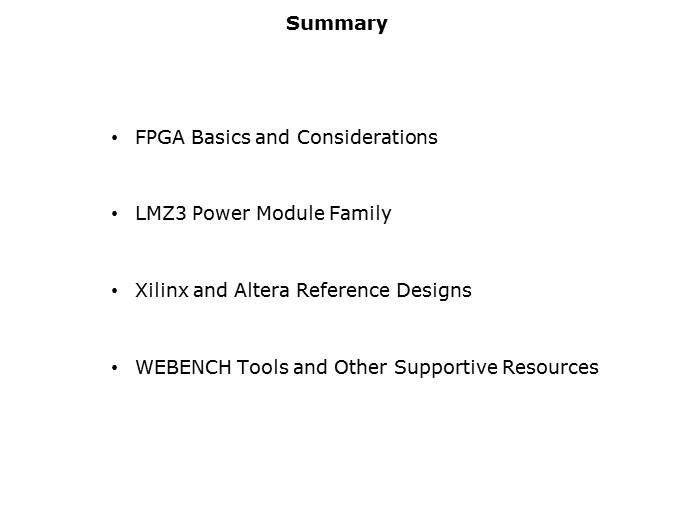 Powering FPGAs with SIMPLE SWITCHER LMZ3 Power Modules Slide 25
