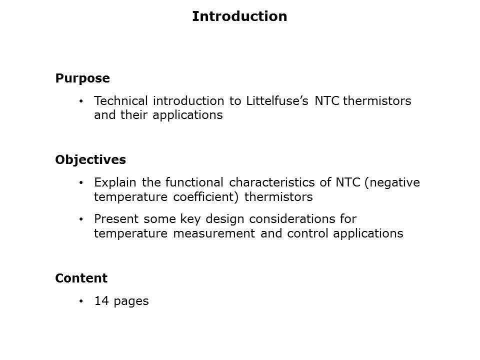 Thermistor Application Slide 1