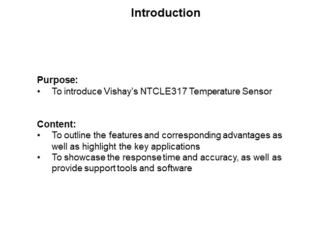 Image of Vishay BC NTCLE317 Temperature Sensor - Introduction