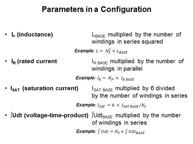 Parameters in a Configuration