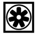 Image du symbole schématique de ventilateur