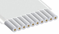 Imagen de los cables planos serie 7700 ya pelados de 3M