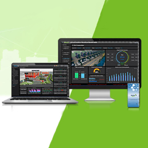 WebAccess HMI visto en varios dispositivos