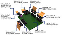Imagen de los conectores FPC a placa FlexLock® de 2,54 mm de Amphenol