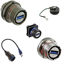 Image of Amphenol's USBFTV and USB3FTV Ruggedized USB Connectors