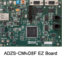 Imagen de la placa de desarrollo ADSP-CM40xF de Analog Devices