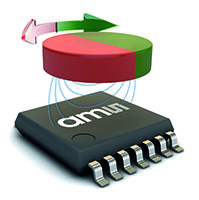 Imagen del sensor de posición magnético AS5047P de Infineon Technologies