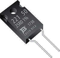 Imagen de las resistencias de gran disipación de la serie PWR221T-50 de Bourns