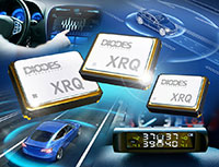 Imagen de los cristales de cuarzo de alta confiabilidad de la serie XRQ de Diodes diseñados para cumplir con los requisitos de TPMS automotriz