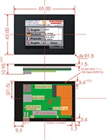 Image of EA Display Visions 2” Intelligent IPS TFT Display Module with Capacitive Touch Dimensions