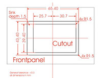Image of EA Display Visions 2” Intelligent IPS TFT Display Module with Capacitive Touch Dimensions