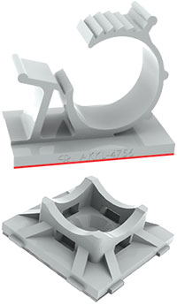 Image of Essentra Components' Durable High-Bond Adhesive Cable Clamps and Cable Mounts