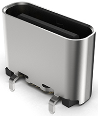Image of GCT's USB4120 Cost-Effective USB Type C Vertical Receptacle