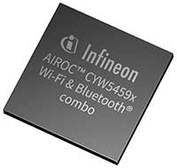 Imagen de la familia Combo Wi-Fi y Bluetooth® AIROC™ CYW5459x de Infineon