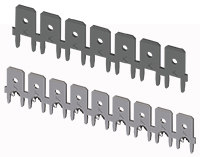 Image of Keystone's Quick-Fit Male PCB Tabs on Continuous Reel