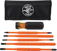 Image of Klein Tools' 8 in 1 Insulated Interchangeable Screwdriver Set