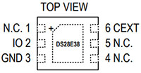Image of Analog Devices' DS28E38 DeepCover® Secure ECDSA Authenticator