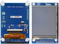 Imagen de la tarjeta de expansión de pantalla AEK-LCD-DT028V1 de STMicroelectronics