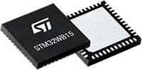 Imagen de la MCU enfocada Bluetooth LE 5.2 STM32WB15/STM32WB10 de STMicroelectronics