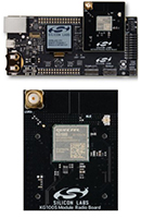 Imagen de Silicon Labs'KG100S-PK6130A Pro Kit y placa de radio KG100S-RB4332A