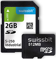Image of Swissbit's  S-250 (u) SD and microSD Cards