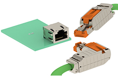Image of TE Connectivity AMP's RJ45 Industrial IP20 Connector Assemblies