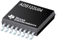 Imagen del convertidor de analógico a digital (ADC) de 24 bits ADS122U04 de Texas Instruments