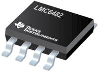 Imagen de amplificadores operacionales LMC6482 de Texas Instruments