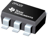 Imagen del amplificadores operacionales CMOS OPA320 y OPA2320 de Texas Instruments