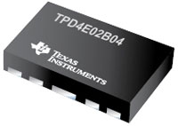 Imagen del diodo de protección ESD TPD4E02B04 de Texas Instruments