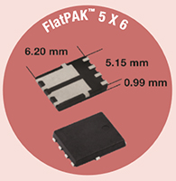 Imagen del rectificador FRED FlatPAK 5x6 de Vishay