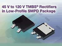 Imagen de los rectificadores TMBS® en el paquete SMPD de Vishay Semiconductor/Diodes Division