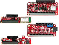 Imagen de las placas de desarrollo FeatherWing de Wurth