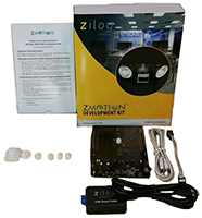Imagen del kit de desarrollo de Zilog para detección de PIR ZMOTION del microprocesador Z8F3224